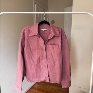Bagatelle Pink Collared shacket
